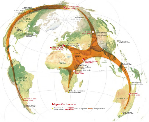 Rutas Que Siguieron Las Primeras Migraciones Humanas
